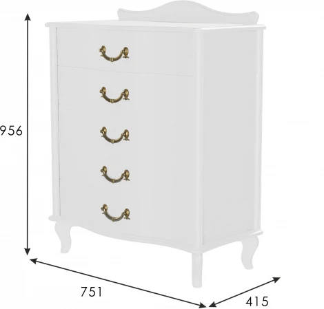 Комод Джульетта молочный дуб Л Mebelik арт.008544