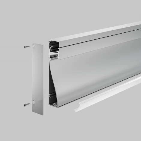 Алюминиевый профиль плинтус с подсветкой 80x18 Maytoni Led Strip ALM-8018-S-2M