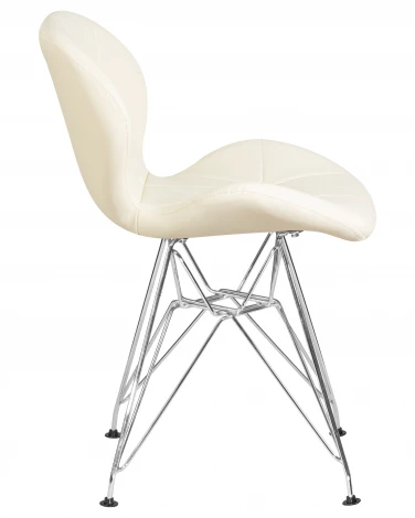Стул обеденный BUTTERFLY CHROME (ножки хром, цвет кремовый)
