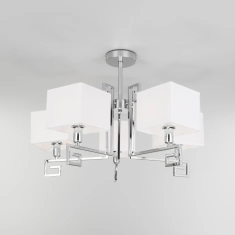 Потолочная люстра на штанге Eurosvet Alma 60115/5 хром (220V, куб)