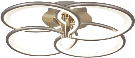 Потолочный светильник светодиодный с пультом и ночным режимом Reluce 09246-0.3-4S Champaign silver (Умный дом) (220V)