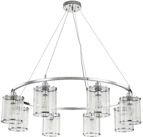 Подвесная люстра 13022/8P Chrome Indigo Dante V000408 (220V, на тросе, круглые)