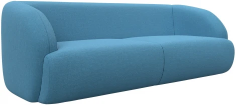 Диван прямой Лига-041 (Голубой/Рогожка) Лига Диванов арт.124788