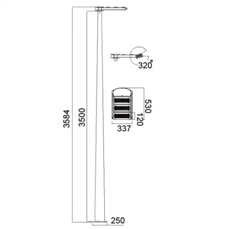 Наземный фонарь светодиодный Oasis Light LEDSPOT W6145-3 Bl
