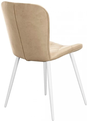 Стул DikLine 303 B03 BEIGE, ножки белые