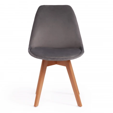 Стул TULIP SOFT (mod. 74) желтый (HLR 41)/натуральный (вельвет/дерево)