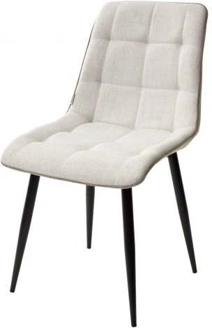 Стул CHIC HE622-01/ HE622-05 топленое молоко, ткань/ черный каркас