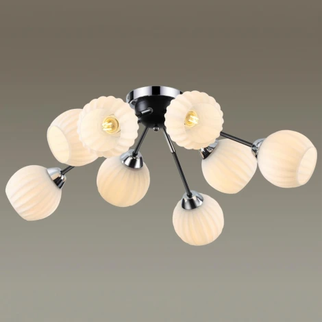 Люстра потолочная Danika 4593/8C хром, черный E27 8*40W