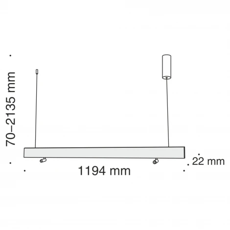 Подвесной линейный светильник светодиодный Maytoni Puntero P068PL-L27W4K (220V, на тросе)