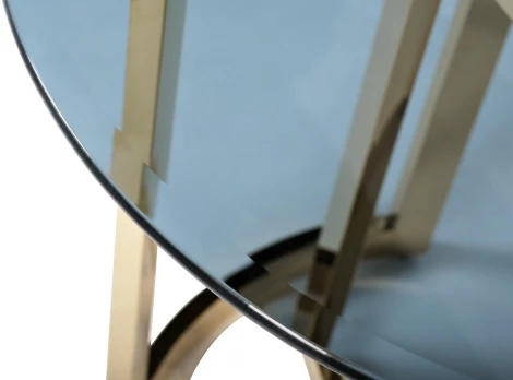 Стол журнальный темн.стекло/золото d60*55см Garda Decor арт.47ED-ET062GOLD