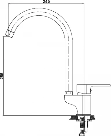 Смеситель GPD Atros MTE65 для кухонной мойки