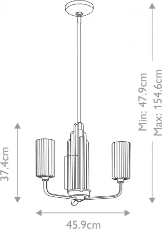 Потолочная люстра на штанге Kichler Kimrose QN-KIMROSE3-BNB (220V)