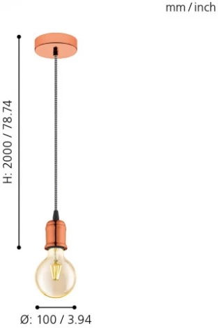 Подвесной светильник Eglo Yorth 32542 (220V, на проводе)