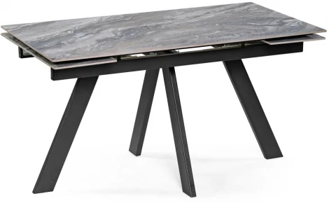 Керамический стол Woodville Невис 140(200)х80х76 оробико / черный 553537