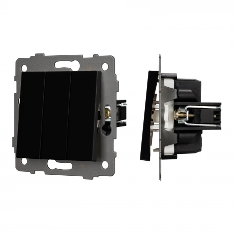 Механизм выключателя трехклавишный непроходной SWT-MK03-PL-BK-V (250V, 10A) (Arlight) 049897