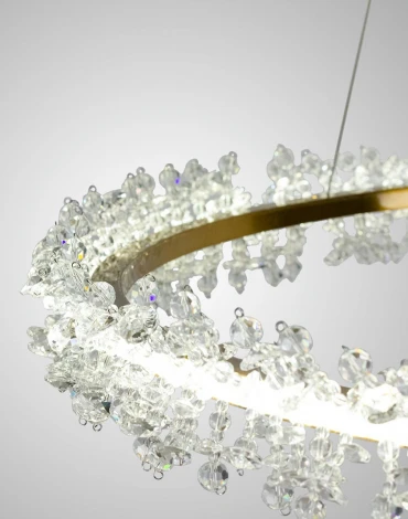 Подвесной светильник светодиодный AM Group AM455 L400 POLISHED GOLD (220V, на проводе, кольцо)