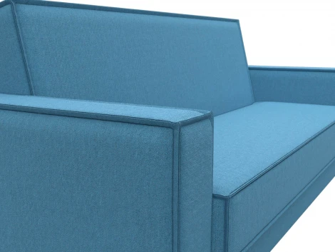 Диван-книжка Куба (Голубой/Рогожка) Лига Диванов арт.122060