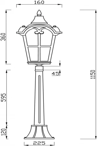 Наземный фонарь Maytoni Albion O413FL-01BZ1 (220V, IP44)