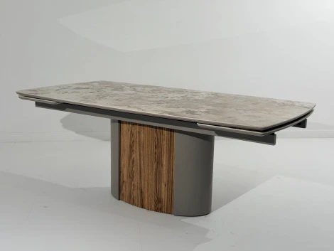 Стол БАТИСТ 200 цвет ПАТАГОНИЯ (PATAGONIA), керамика / ЛАТТЕ / ОРЕХ ЭККО M-City 64769