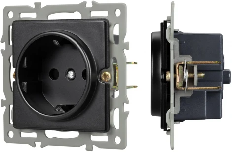 Механизм электрической розетки SCT-GP-MEU-PL-BK (250V, 16A) (Arlight) 043740