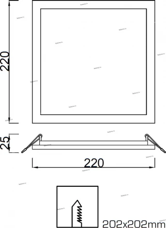 Встраиваемый точечный светильник Mantra Tecnico Saona C0193 (LED, 220V)