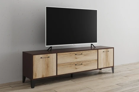 Тумба под телевизор ТЭКС Парус-13, Венге, Дуб делано