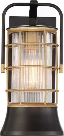 Настенный уличный светильник Eurofase QN-RIVAMAR-S-BLK-GD (220V, IP44)