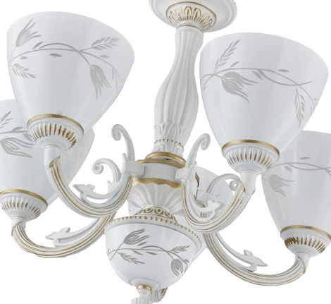 Подвесная люстра Arte Milano AM343659 343659/5 WT+G (220V, на цепи)