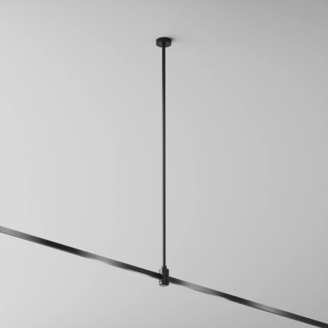 Крепление потолочное Long одинарное 700мм Flarity черный Maytoni Accessories for tracks Flarity TRA159С-S1-B (24V)