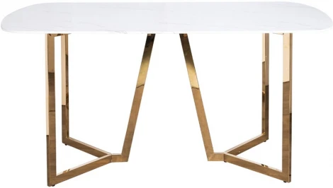 Стол обеденный белый/золото 160*90*75см Garda Decor арт.47ED-20501