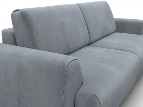 Диван прямой Лига-115 НПБ (ДСП,Фанера,Велюр/Серый) Лига Диванов 136933