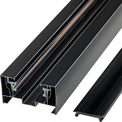 Шинопровод однофазный накладной 2 м алюм/медь с держат пластиков планкой черный Ritter Artline 59786 9