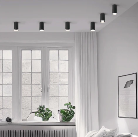 Точечный светильник накладной Wolta WSL-GU10/01BL под лампу GU10 Черный BASIC