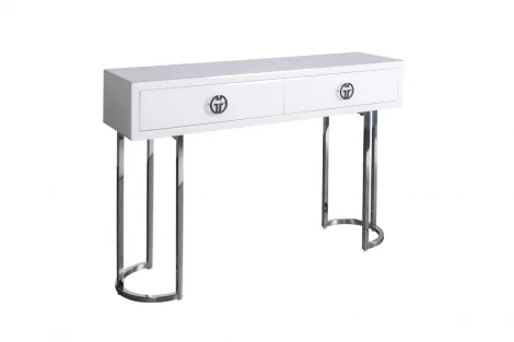 KFG16702 Консоль GD 2 ящика белая 120*30*78см Garda Decor