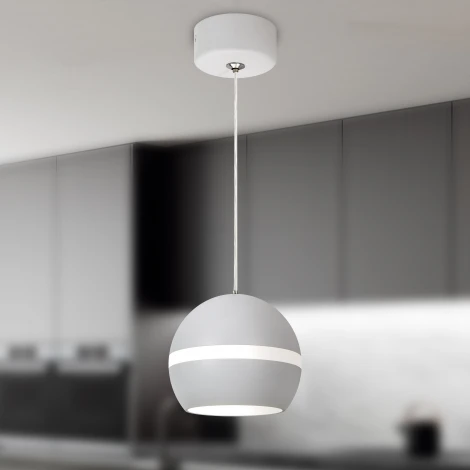 Подвесной светильник ЭРА PL21 WH (220V, на проводе, шар)