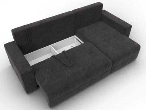 Диван угловой Лига-122 угол универсальный (ДСП,Брус,Велюр/Темно-коричневый) Лига Диванов 137609