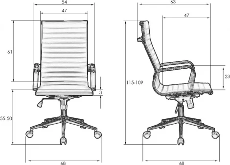 Офисное кресло для руководителей DOBRIN CLARK SIMPLE (белый) Dobrin