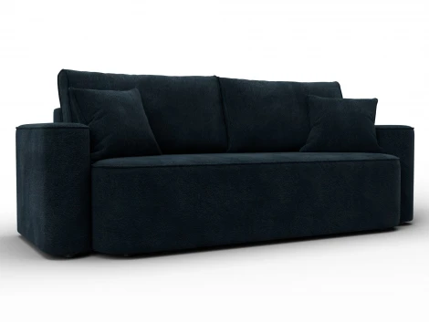 Диван прямой Лига-118 НПБ (ДСП,ЛДСП,Брус,Фанера,Велюр/Графит) Лига Диванов 137081