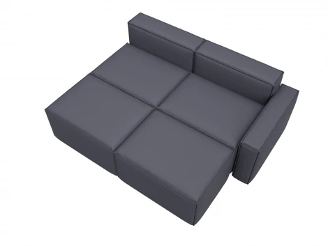Диван угловой модульный Лига-063 угол правый (ДСП/Пластик/Экокожа/Серый) Лига Диванов 129791