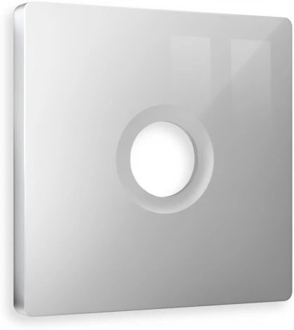 Лицевая панель Ambrella Volt ALFA (Серебро глянец) для TV розетки QUANT AP4130