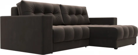 Диван угловой с декором Лига-049 НПБ Лига Диванов (Велюр) арт.128459