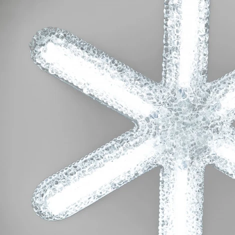 Светодиодная снежинка "Московская" диаметр 0,3м, акрил, белая 24B, IP65 Laitcom DC-30-24V