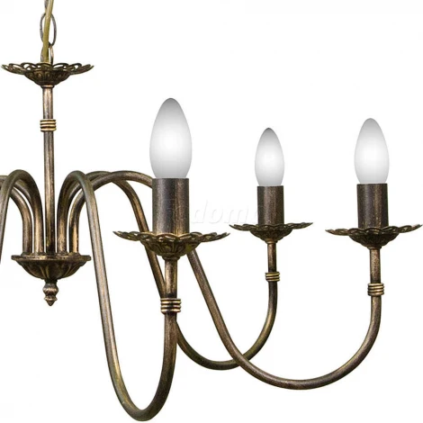 Люстра подвесная Day&Night, 6 ламп, черный с золотом