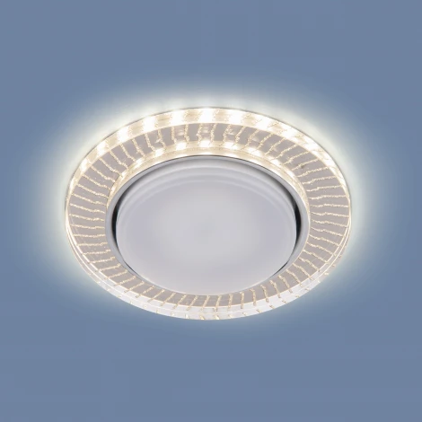 Встраиваемый точечный светильник Elektrostandard 3033 GX53 CL/SL прозрачный/серебро