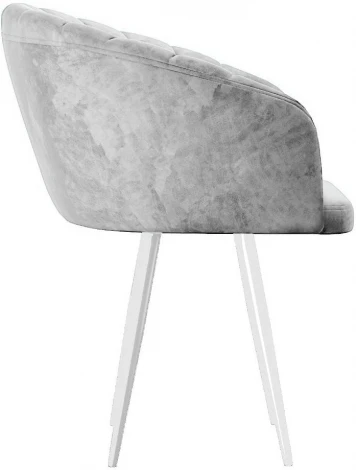 Стул DikLine 442 поворотный, M13 светло-серый, ножки белые арт.00-00073886