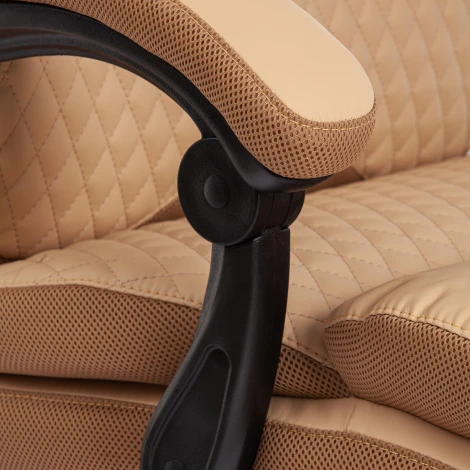 Кресло CHIEF кож/зам/ткань, бежевый/бронза, 36-34/21 Tetchair 16161