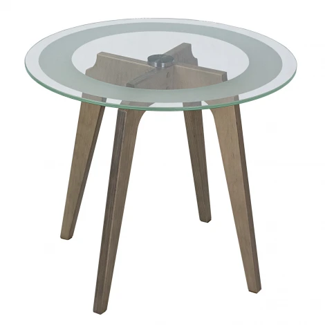 Стол журнальный Рилле 447 шимо/стекло прозрачное Mebelik 009585