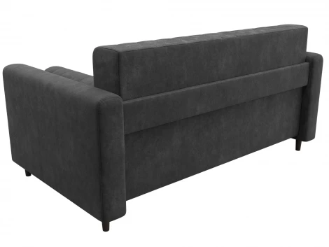 Диван прямой Лига-070 (ЛДСП,Брус,Фанера/Дерево/Велюр/Темно-серый) Лига Диванов 129759