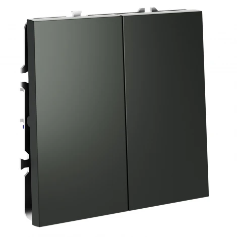 Перекрестный переключатель встраиваемый IP30 Voltum S70 VLS020506 двухклавишный 10А, (титан)