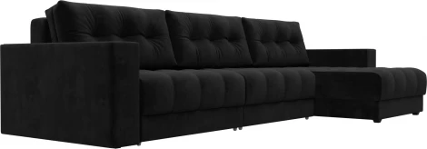 Диван угловой с декором Лига-049 НПБ Лонг Лига Диванов (Велюр) арт.128299